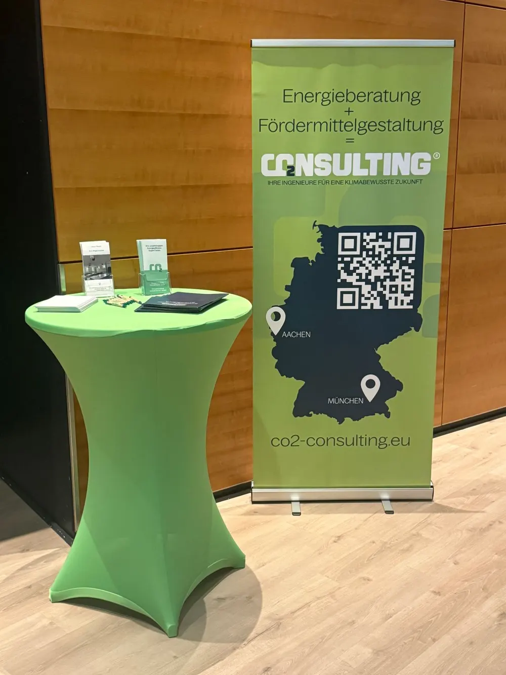 CO2NSULTING-Stand auf einer Fachveranstaltung